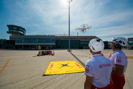 Drone over Bologna Airport