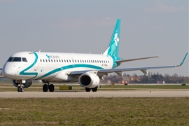 Air Dolomiti plane at Bologna Airport