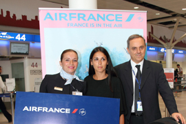 Passeggera premiata da Air France